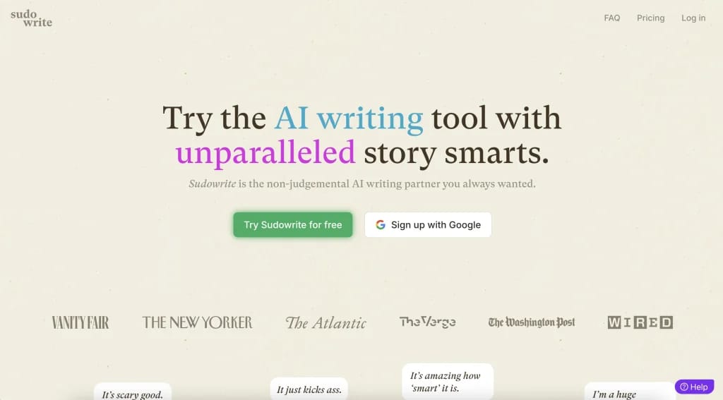Sudowrite editing tools - Describe, Rewrite, Expand, and Feedback features for refining AI drafts